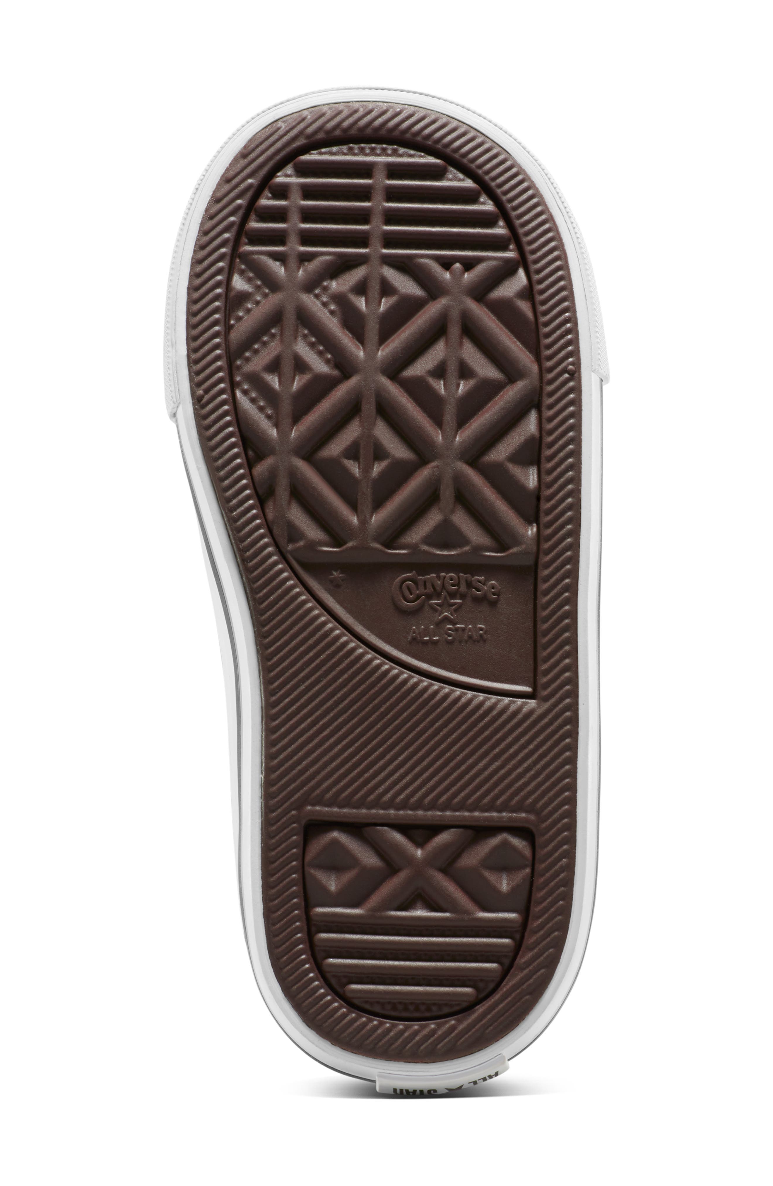 Converse Kids' Chuck Taylor All Star Metallic Canvas Low Top Sneaker, Alternate, color, Mesa Rose/ Egret/ Black