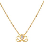 Satya Jewelry Cultivate Intuition Lotus Moonstone Necklace