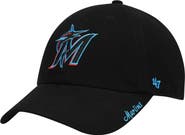 '47 Women's '47 Black Miami Marlins Team Miata Clean Up Adjustable Hat
