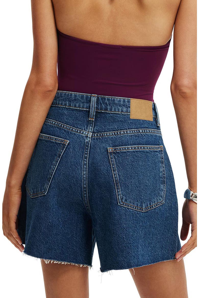 High Waist '90s Denim Shorts, Alternate, color, GEMINI BLUE RAW