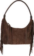 Carlos Falchi Fringe Suede Hobo Bag