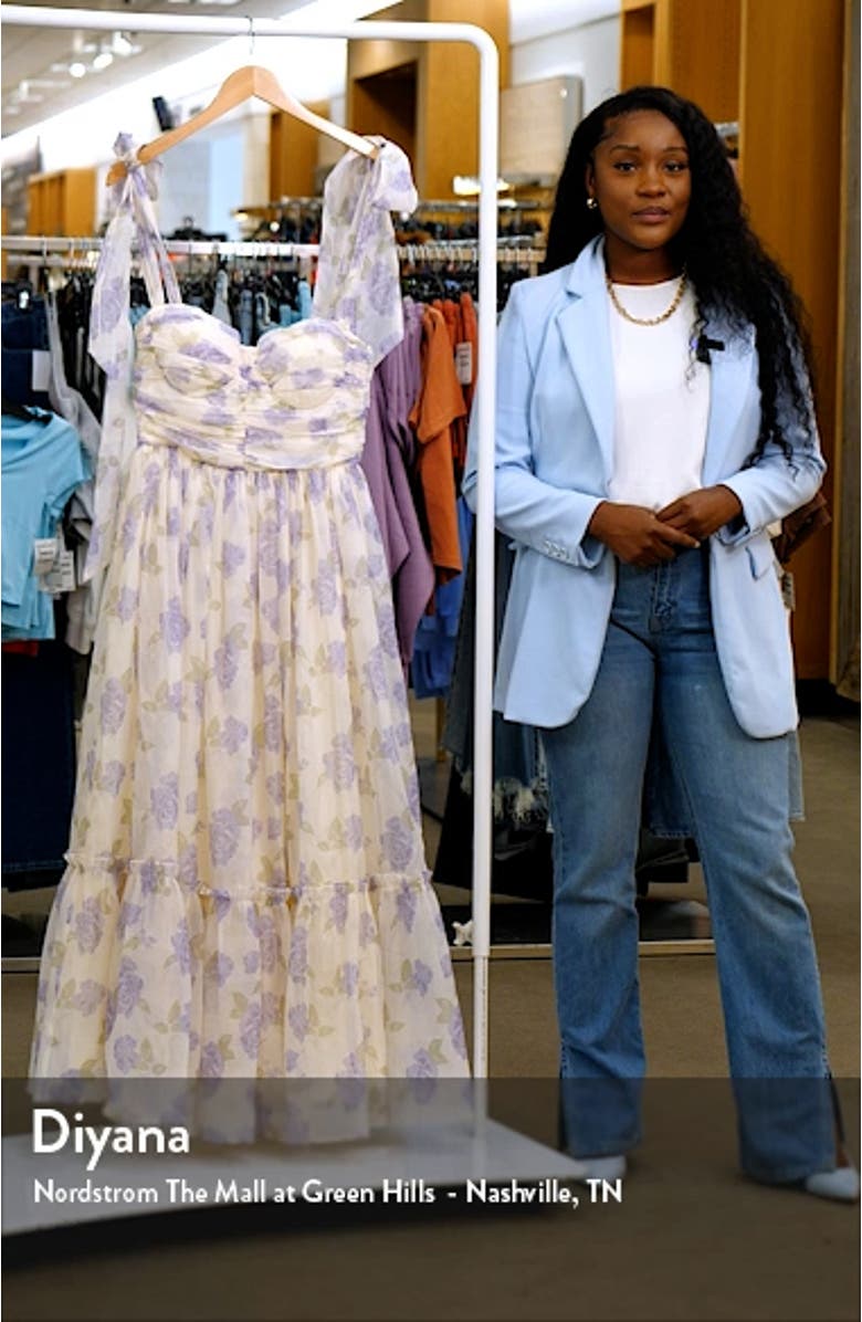 Floret Bow Strap Midi Sundress, sales video thumbnail