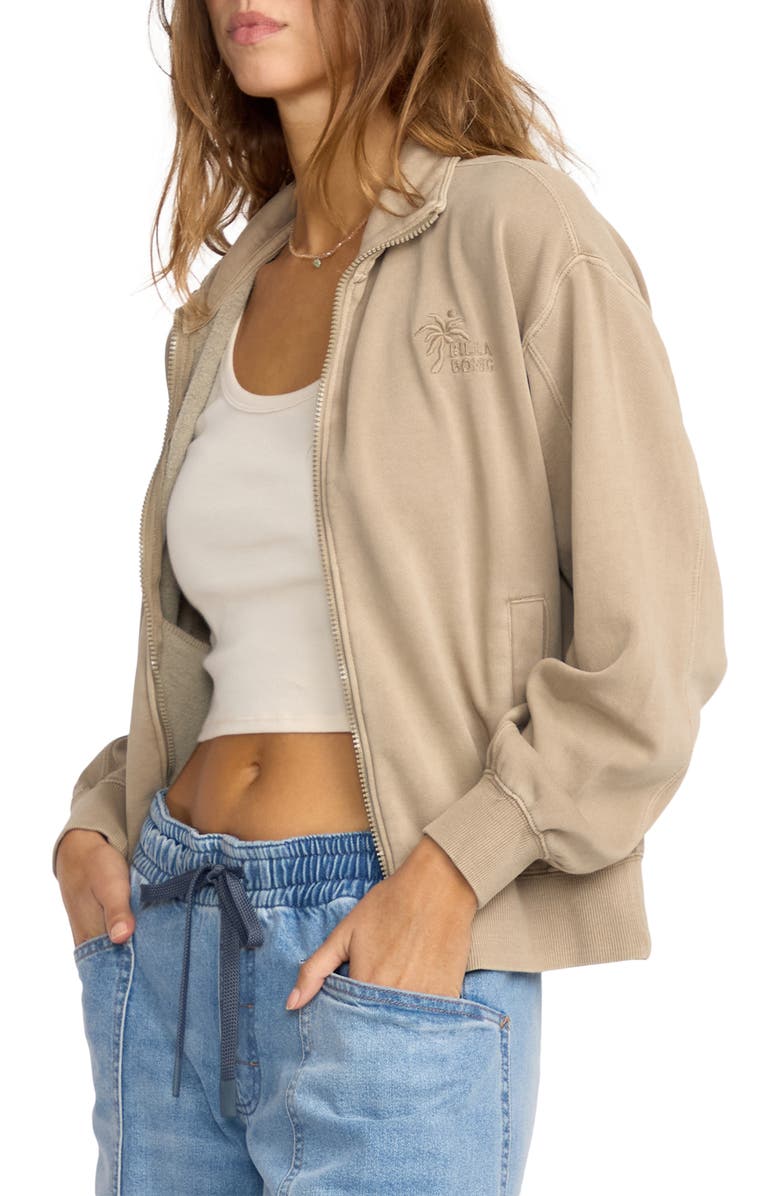 Billabong Sun Lit Fleece Zip Jacket, Alternate, color, Cobblestone