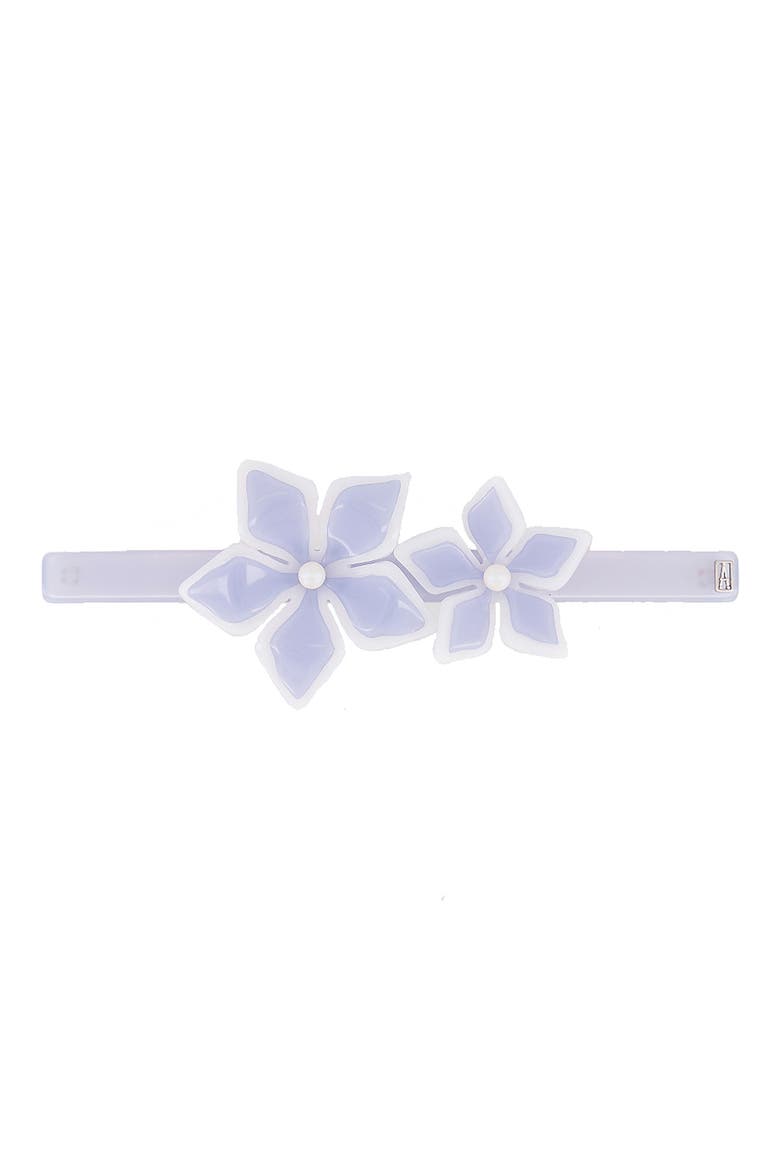 Imitation Pearl Flower Barrette, Alternate, color, LIGHT ZEPHYR