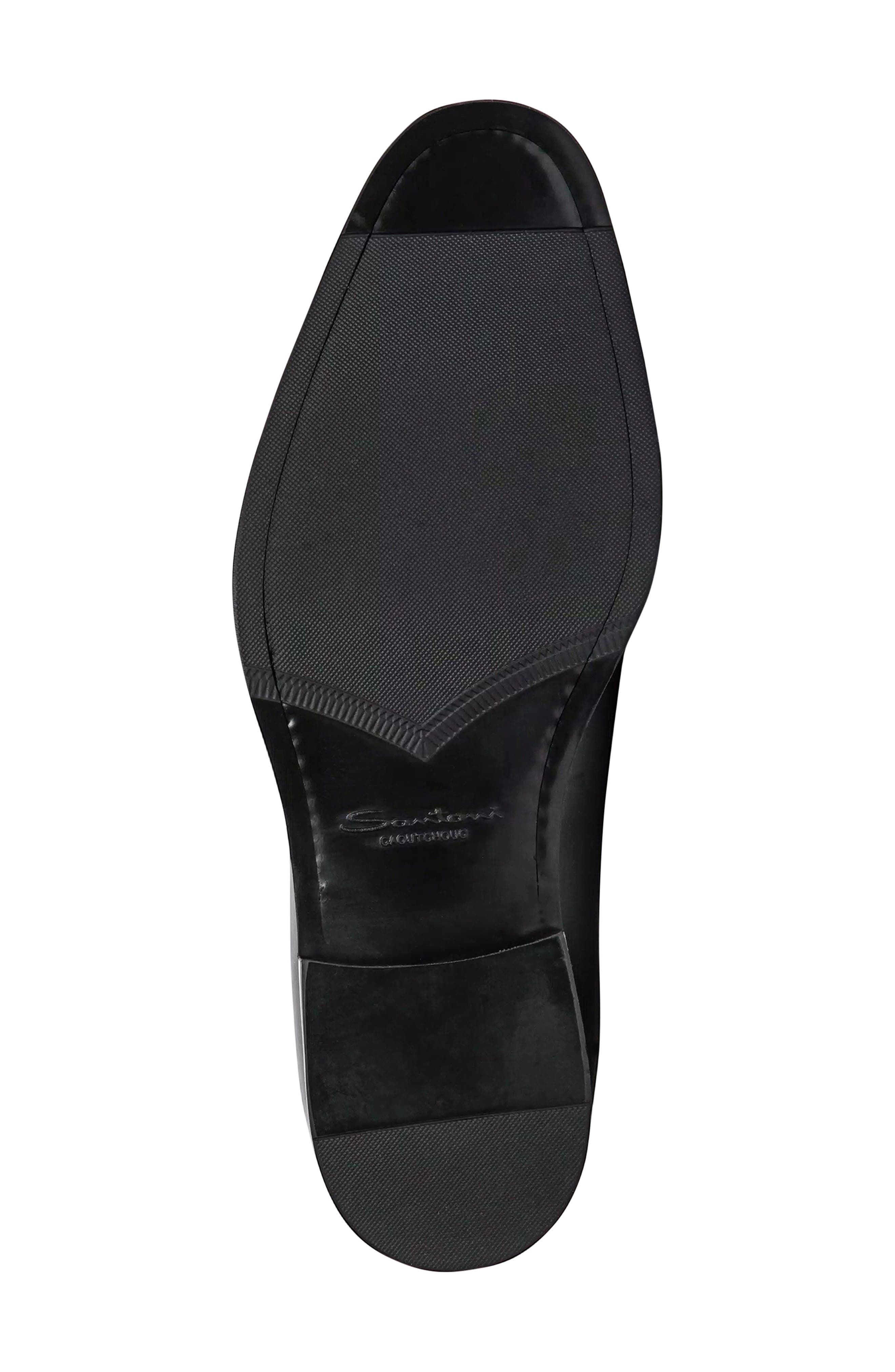 Santoni Gregor Patent Leather Penny Loafer, Alternate, color, Black