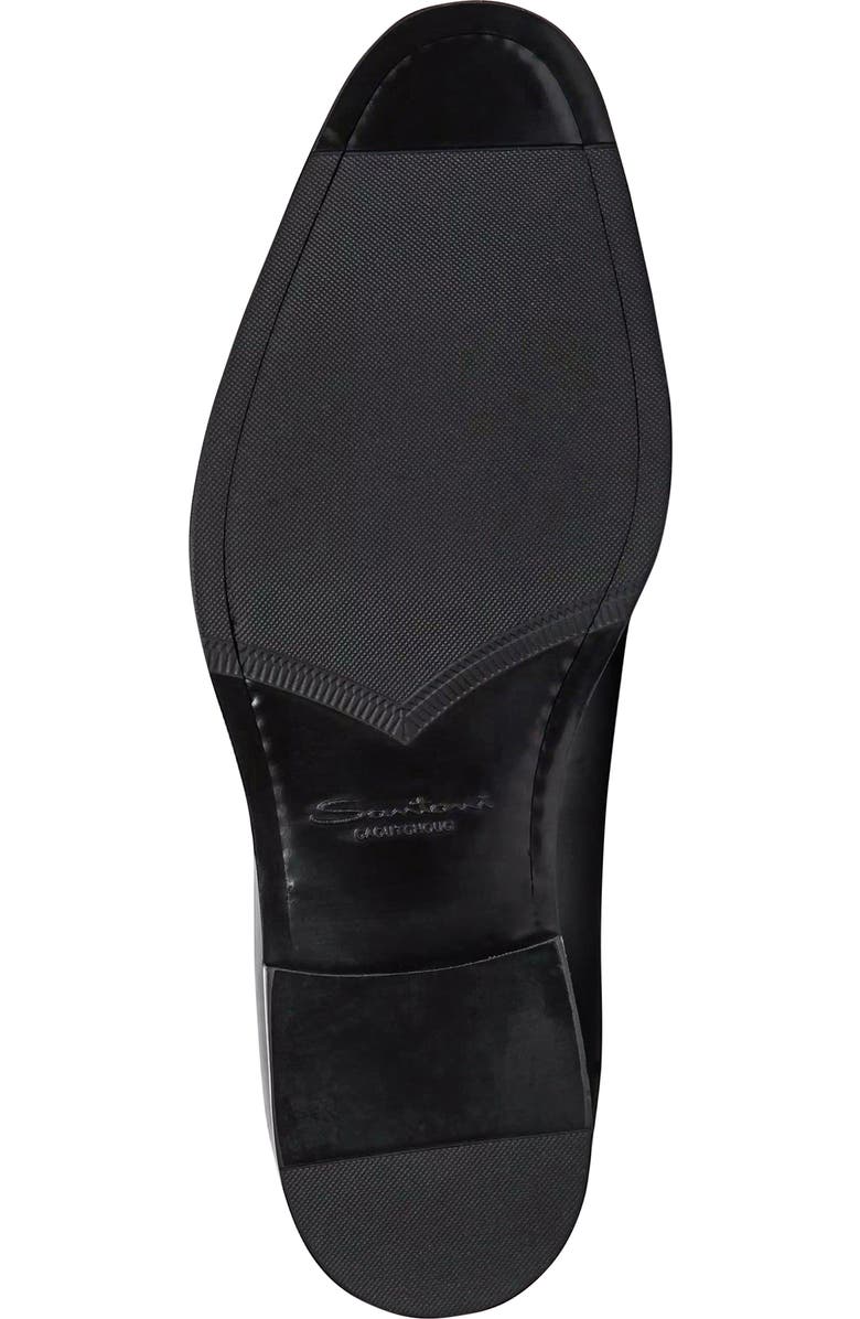 Santoni Gregor Patent Leather Penny Loafer, Alternate, color, Black