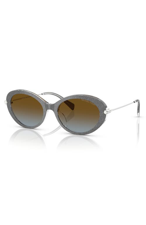 Michael Kors 53mm Gradient Oval Sunglasses In Gray