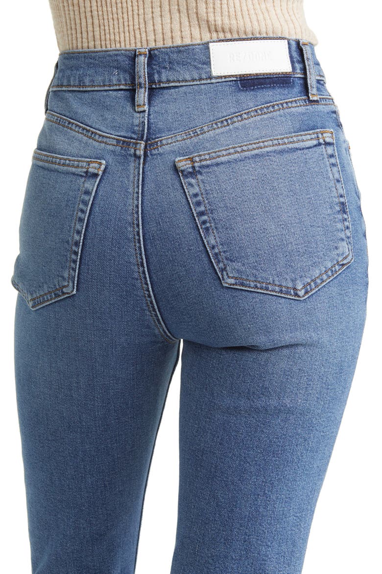 '70s High Waist Ankle Bootcut Jeans, Alternate, color, MID 70S