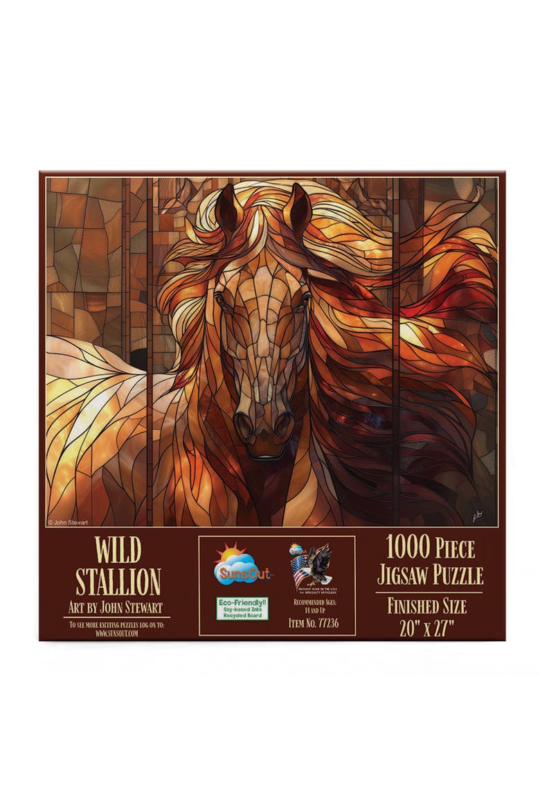 Wild Stallion 1000 piece Jigsaw Puzzle for Adults, Alternate, color, Multicolor