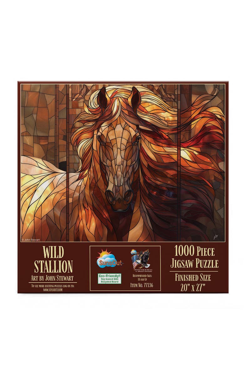 Sunsout Wild Stallion 1000 piece Jigsaw Puzzle for Adults, Alternate, color, Multicolor