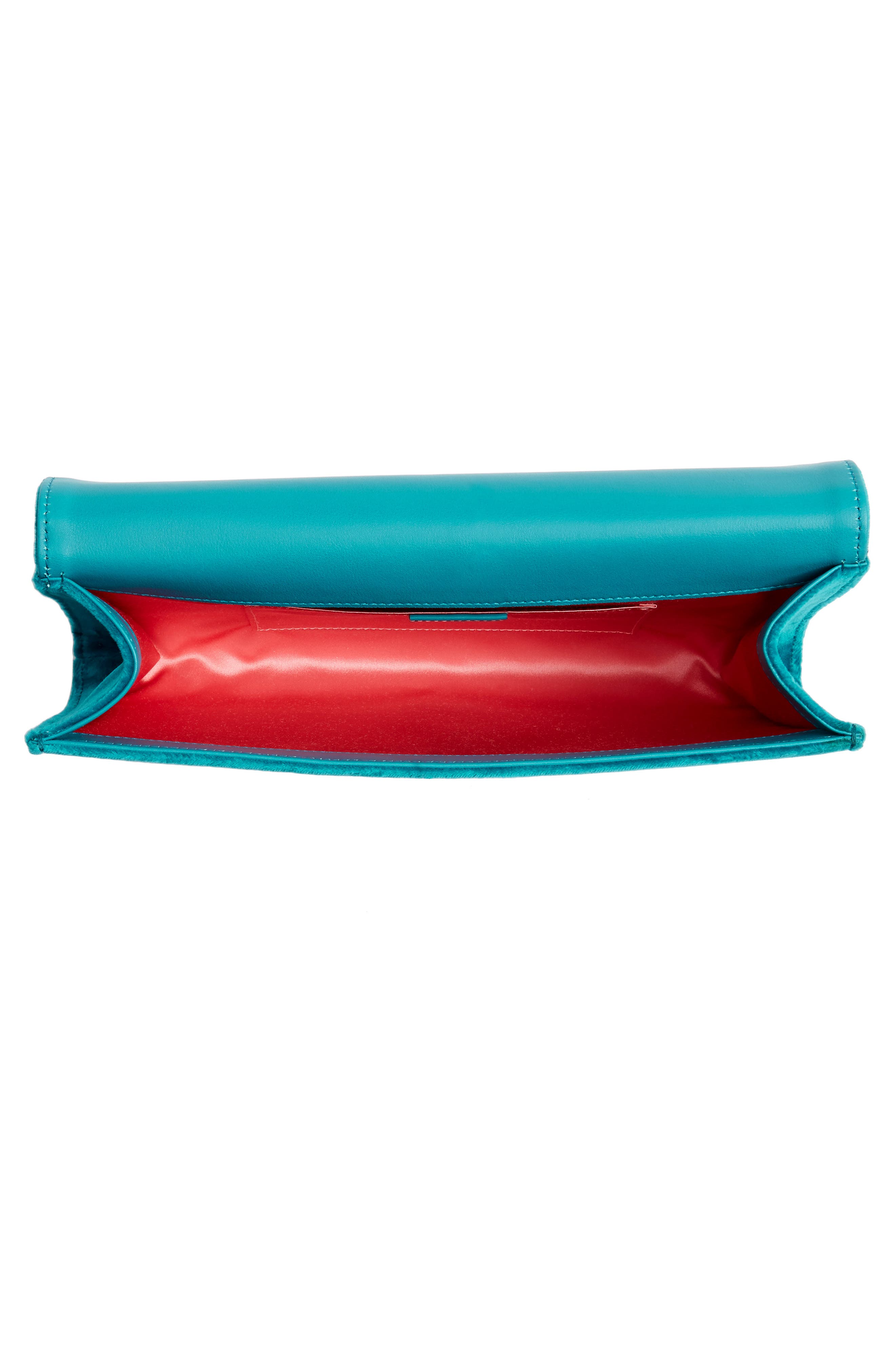 Dionysus Velvet Clutch, Alternate, color, PIVONE/BLK DIAMOND