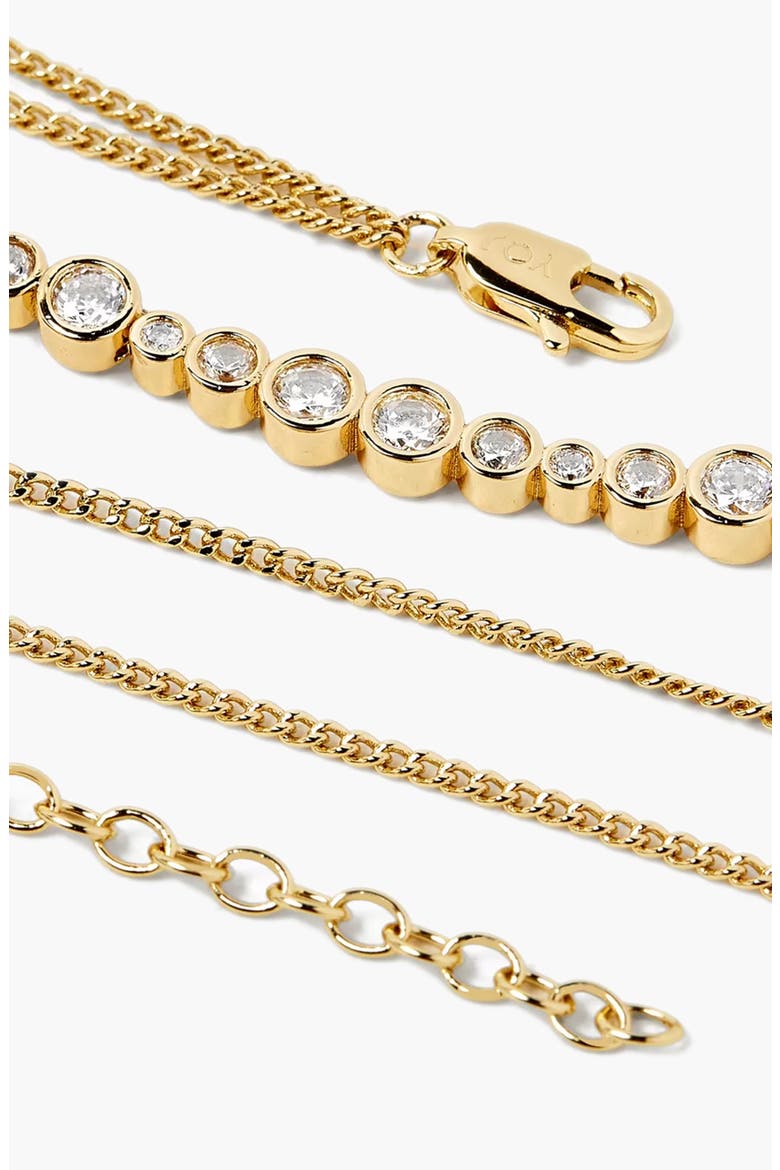 Stan Celestial Crystal Necklace in Gold, Alternate, color, Gold