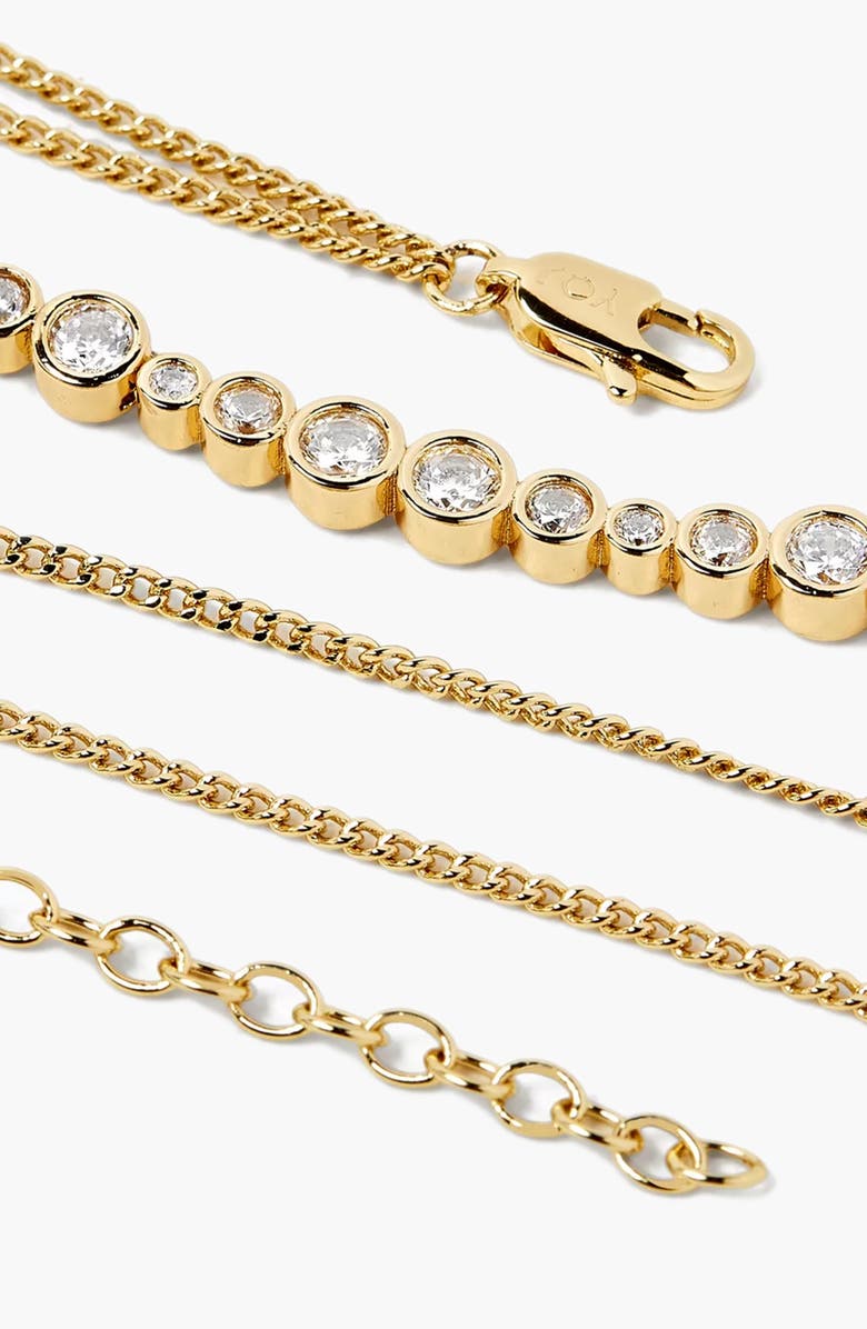 YOJ Stan Celestial Crystal Necklace in Gold, Alternate, color, Gold