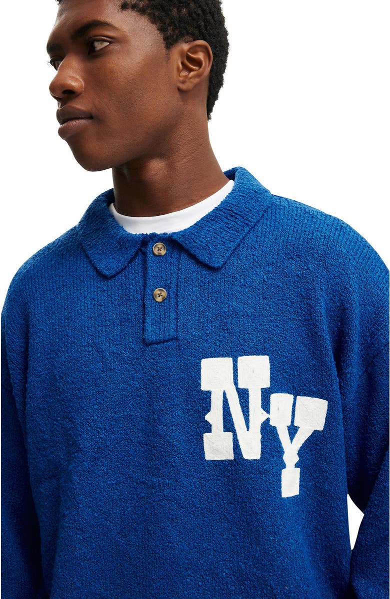 Cotton On Men's Boxy Rugby Polo, Alternate, color, Cobalt