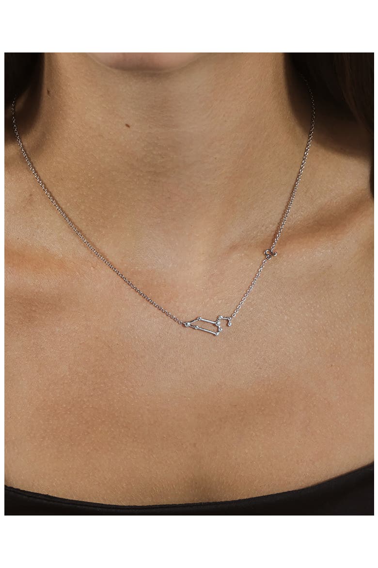 14K Gold Plated Station Constellation Pendant Necklace, Alternate, color, SILVER - LEO