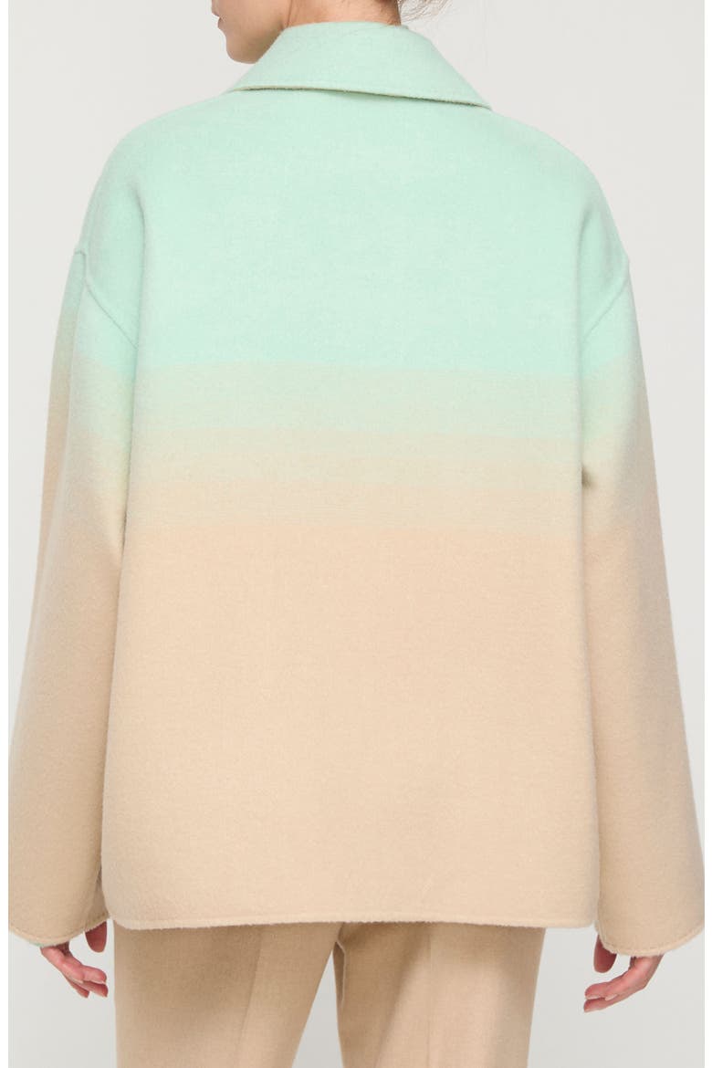 Oversize Reversible Wool & Cashmere Swing Jacket, Alternate, color, AURORA GREEN MULTI/ NATURAL