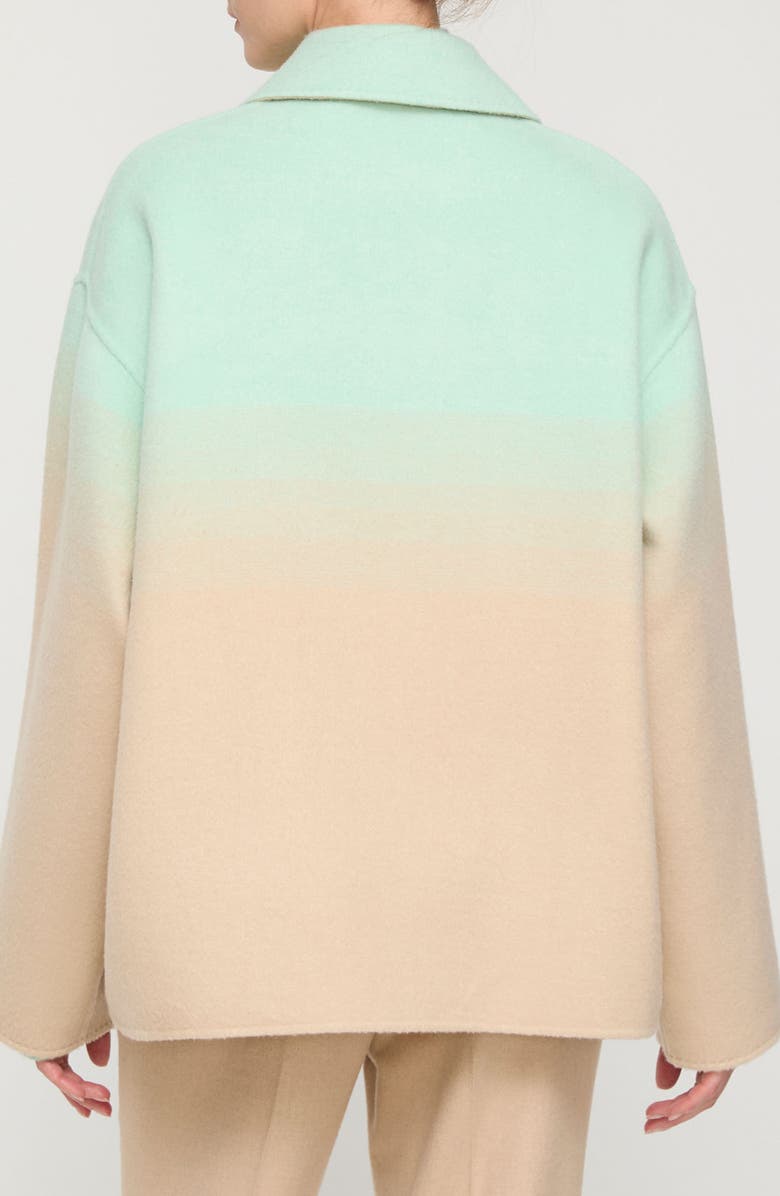 Lafayette 148 New York Oversize Reversible Wool & Cashmere Swing Jacket, Alternate, color, Aurora Green Multi/ Natural