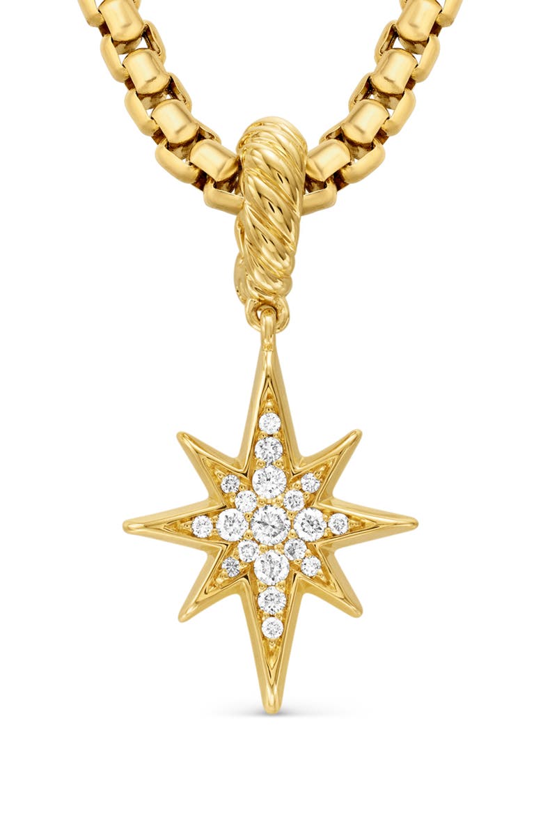 North Star 18K Gold & Pavé Diamond Amulet, Alternate, color, DIAMOND/ YELLOW GOLD