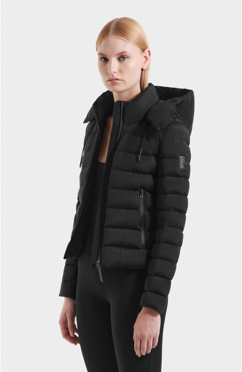 Rudsak Melissa Lightweight Down Puffer, Alternate, color, Black