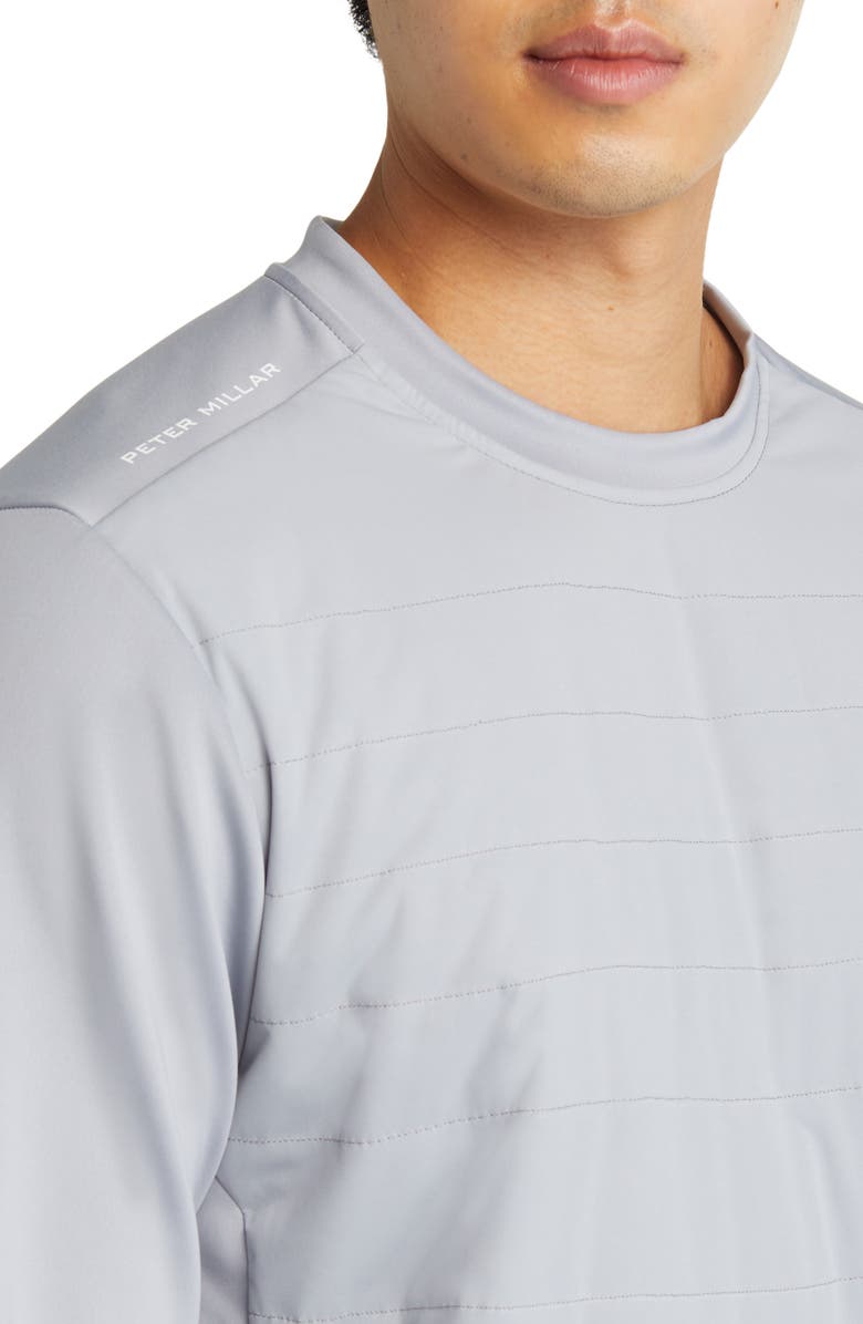 Peter Millar Bond Elite Quilted Crewneck Pullover, Alternate, color, 