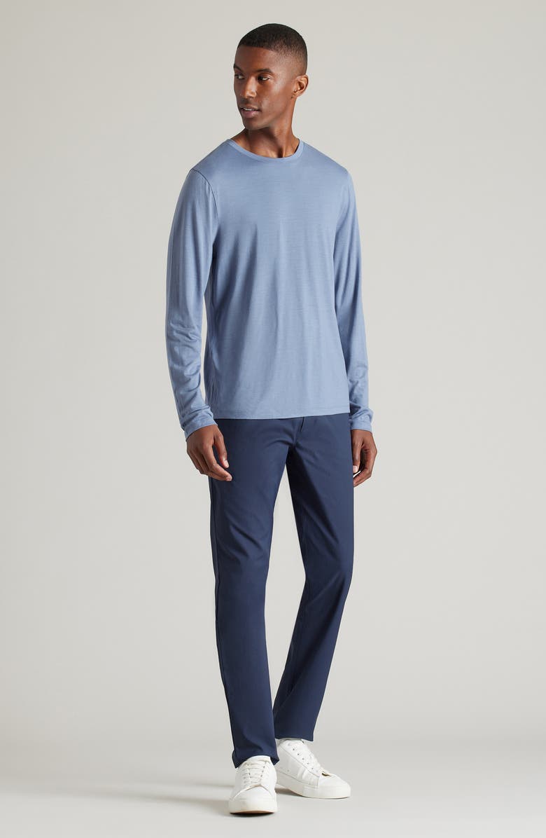 Rhone Modino Long Sleeve Wool Blend Crewneck T-Shirt, Alternate, color, Folkstone Gray