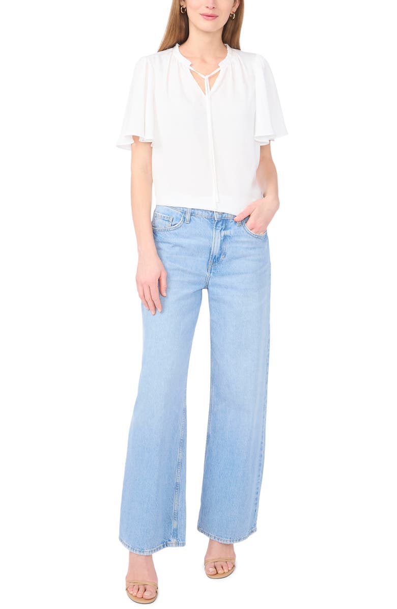 Vince Camuto Tie Neck Top, Alternate, color, New Ivory