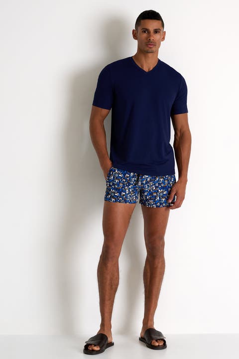 Short fit, stretch and quick dry swim trunks