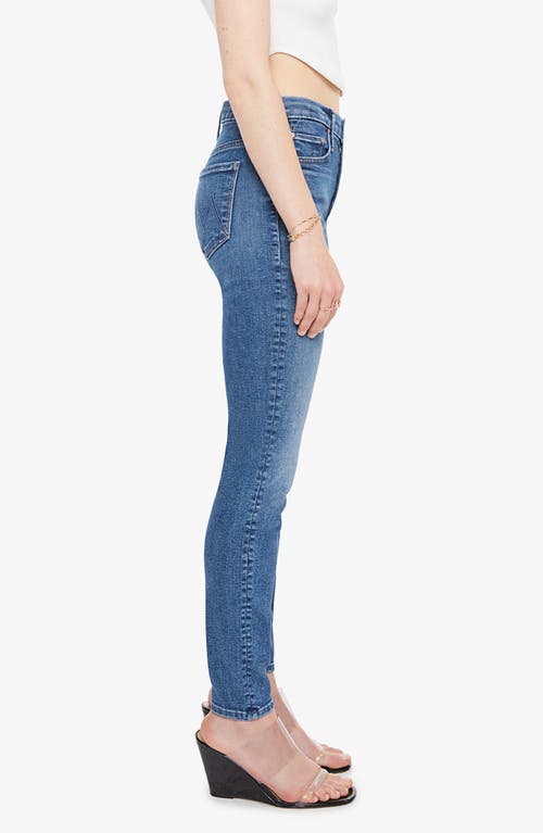 Mother Looker High Waist Skinny Jeans In Blue