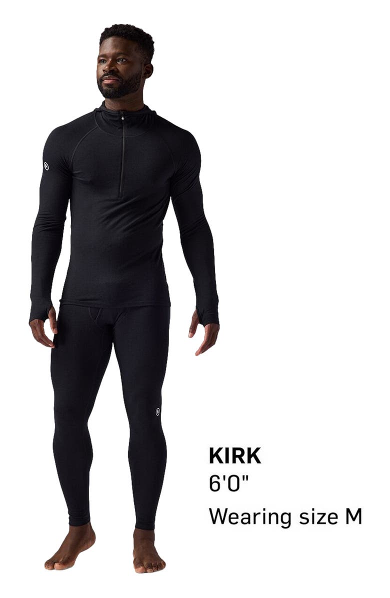 Backcountry Cedars Rws Merino Lt-Wt Baselayer 1/2-Zip Scuba Top - Men's, Alternate, color, Black