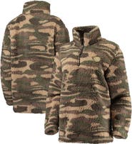 G-III 4HER BY CARL BANKS Women's G-III 4Her by Carl Banks Camo Chicago Cubs Sherpa Quarter-Zip Jacket