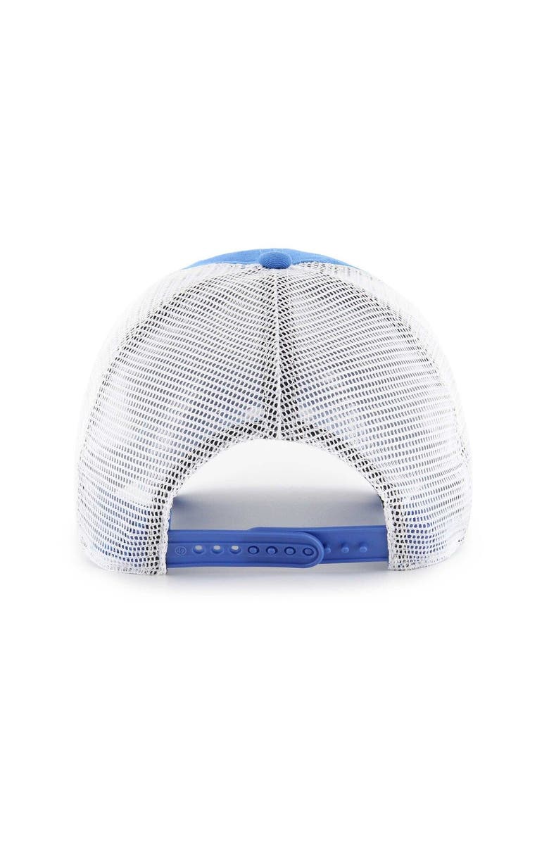 '47 Men's '47 Powder Blue/White Los Angeles Chargers Highline Clean Up Trucker Snapback Hat, Alternate, color, Powder Blue