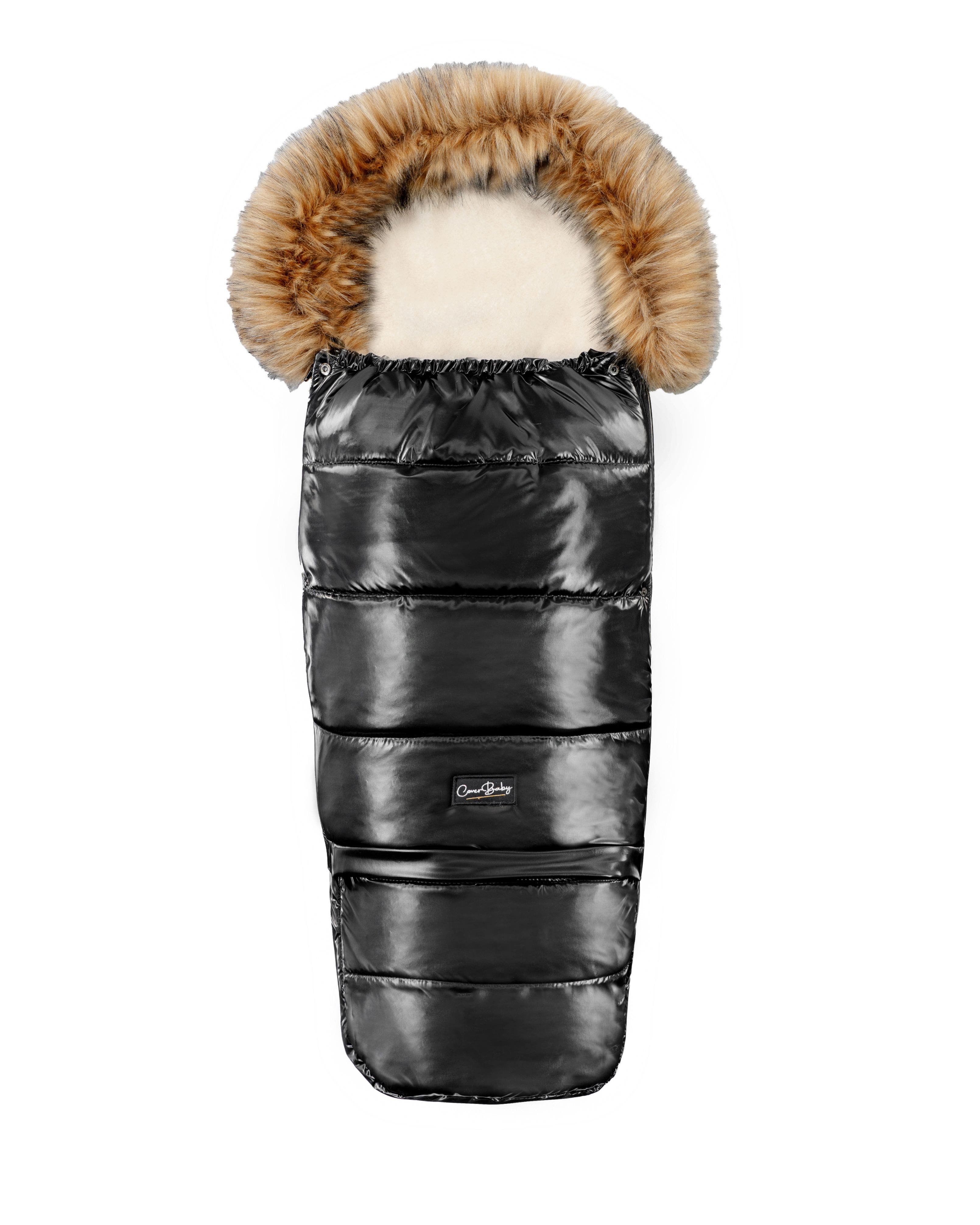 selected Beige Wool in Satin Black