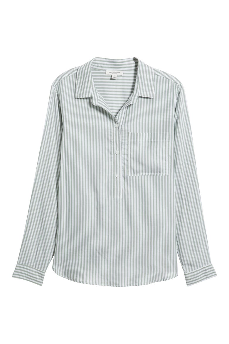 Haley Popover Shirt, Alternate, color, KALE