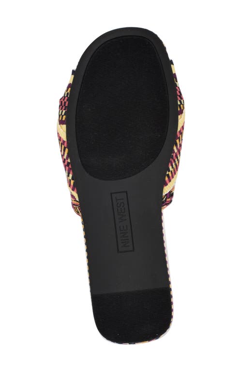 Shop Nine West Lalta Slide Sandal In Dark Red