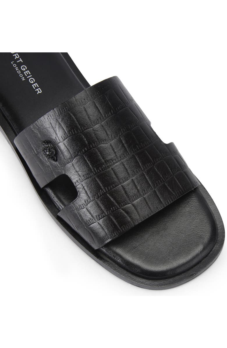 Kurt Geiger London Bond Cutout Slide Sandal, Alternate, color, Charcoal