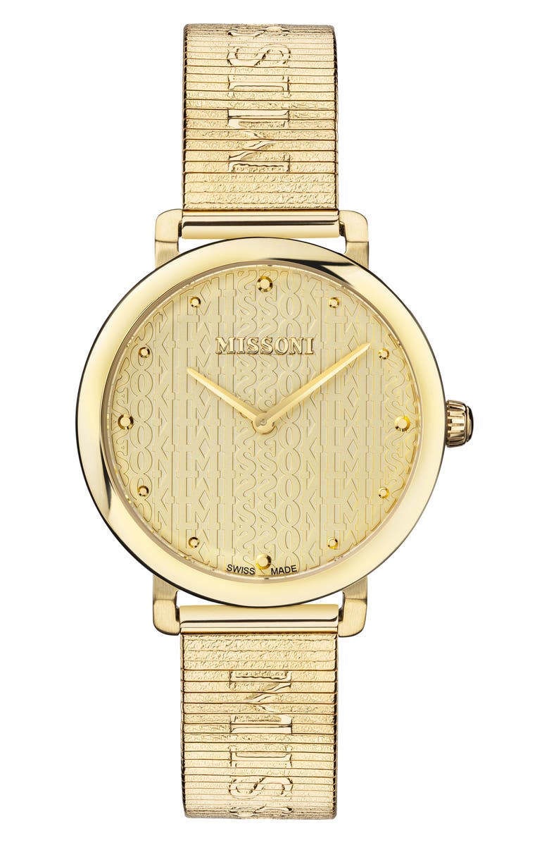 Missoni Lettering Bracelet Watch, 38mm, Main, color, 