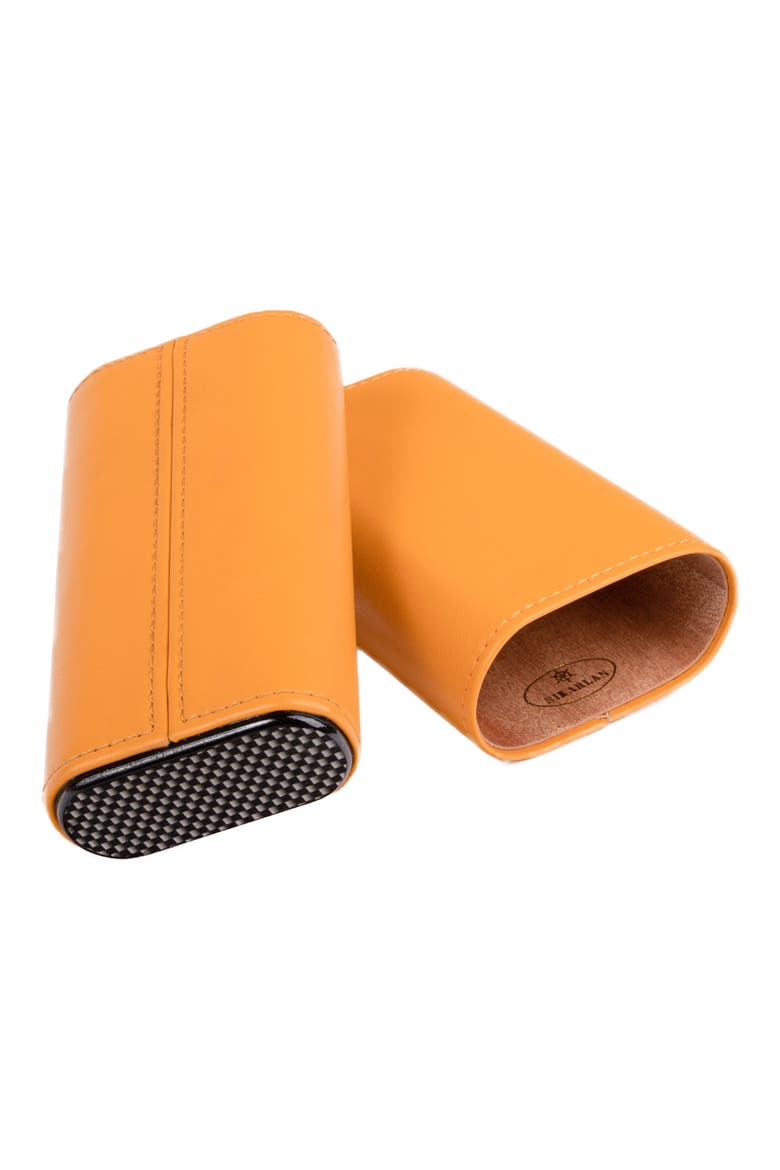 Lorenzo Triple Cigar Holder, Alternate, color, MUSTARD