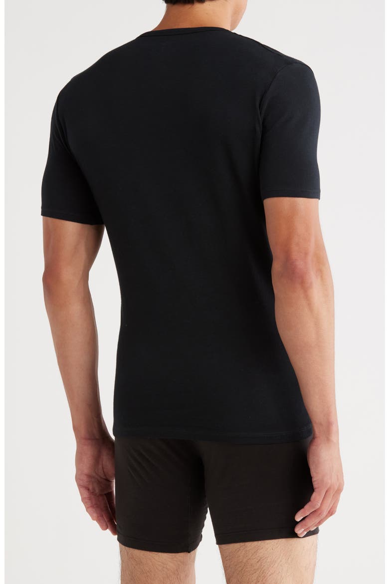 Essential Cool Cotton 3-Pack Crewneck T-Shirts, Alternate, color, BLACK