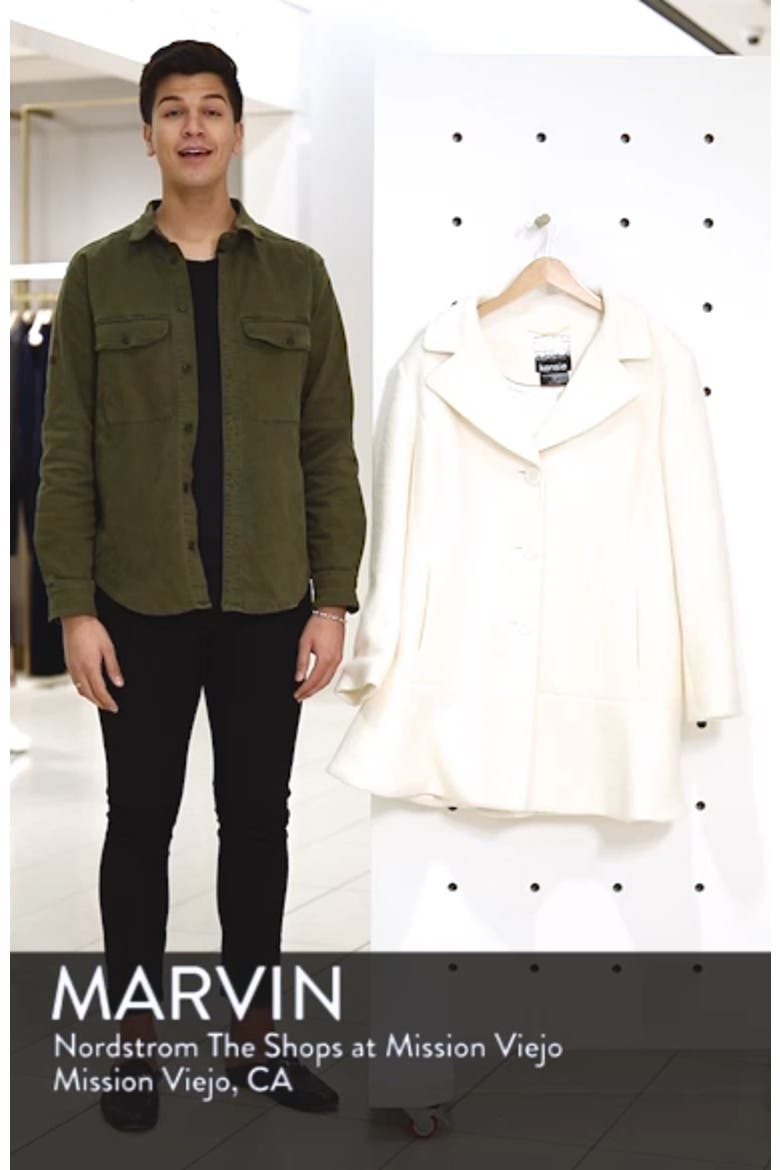 Notch Lapel Peplum Coat video
