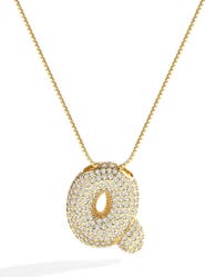 Mint & Lily Pave Bubble Initial Necklace