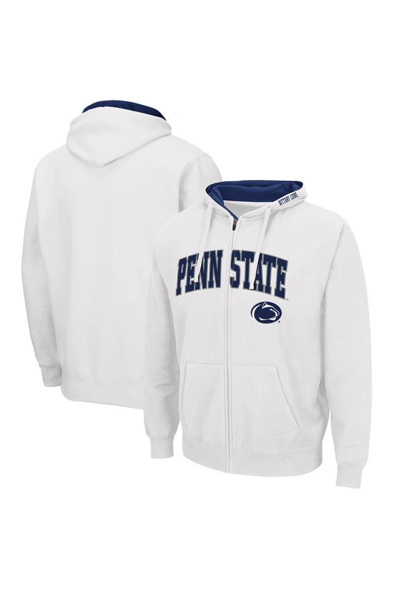 Men's Colosseum White Penn State Nittany Lions Arch & Logo 3.0 Full-Zip Hoodie, Main, color, White