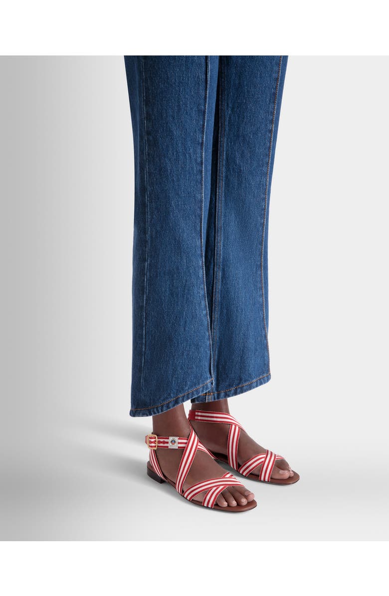 Bally Sylt Flat Sandal, Alternate, color, Red