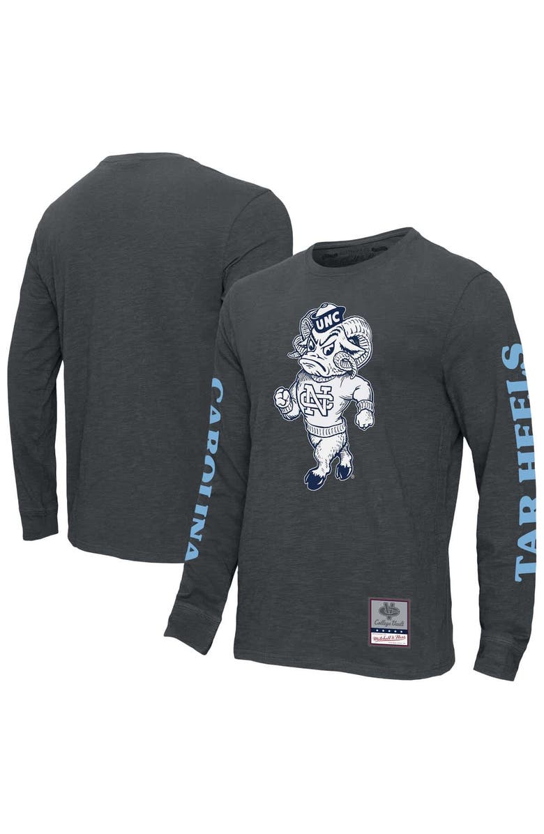 Mitchell & Ness Men's Mitchell & Ness Charcoal North Carolina Tar Heels Team Pride Long Sleeve T-Shirt, Main, color, Charcoal