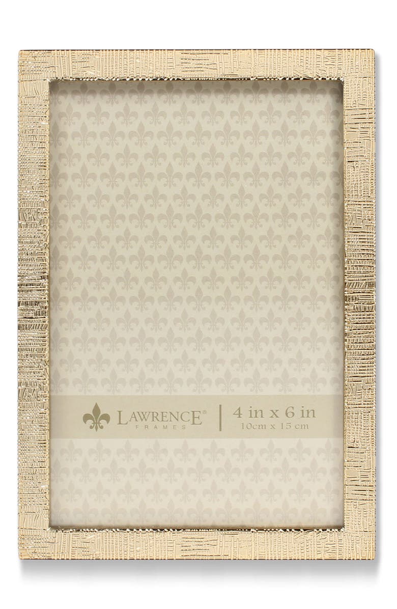 Lawrence Frames Gold Linen Picture Frame - 4"x6", Main, color, Gold