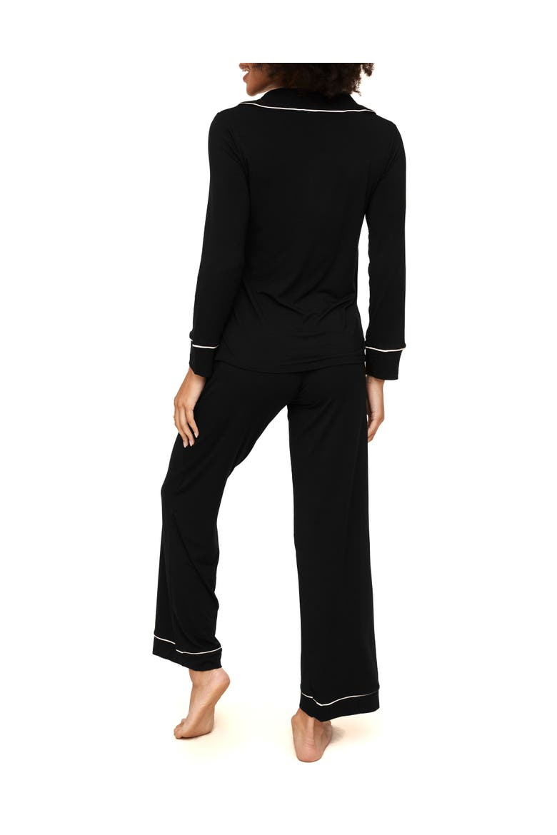 Matilda Long Sleeve Top & Pants Pajama Set, Alternate, color, Black