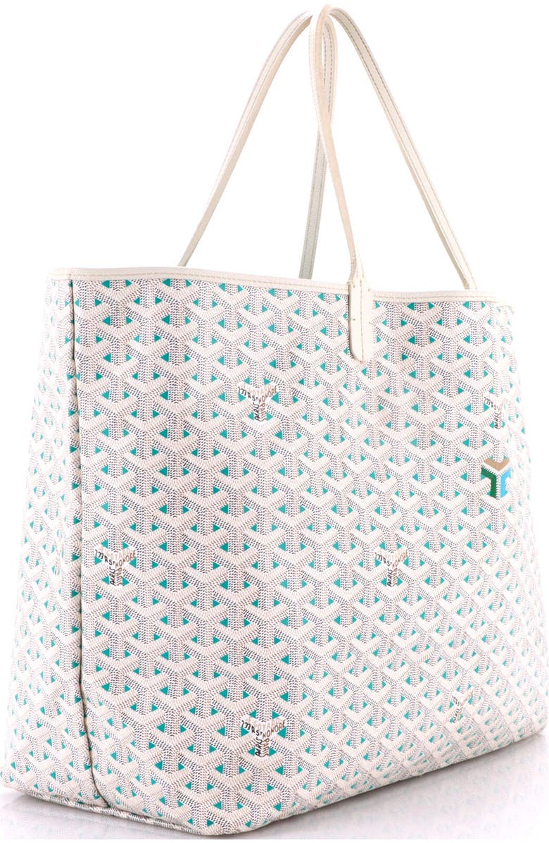 Pre-Owned Goyard Saint Louis Tote Claire Voie Coated Canvas GM, Alternate, color, White