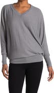 GO COUTURE V-Neck Dolman Sleeve Pullover