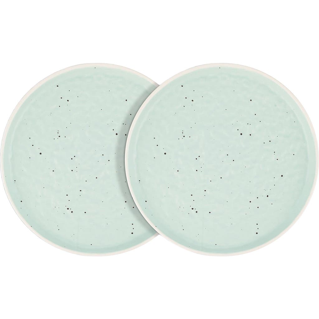 Stone Lain Elena Stoneware 4-piece Dinner Plate Set In Green
