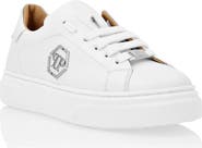 PHILIPP PLEIN Leather Lo-Top Sneakers The Plein Original Boy