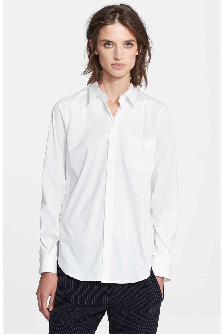 'Perfect' Cotton Shirt, Main, color, WHITE